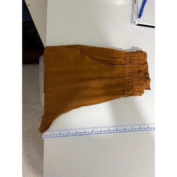 Zara Fillsens Toffee Brown Satin Effect Pants - Picture 12 of 13